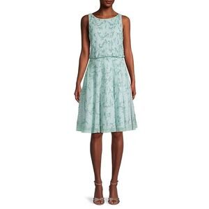 Aidan Mattox Boat Neck Beaded Dress‎ Mint Size 6 NEW $450